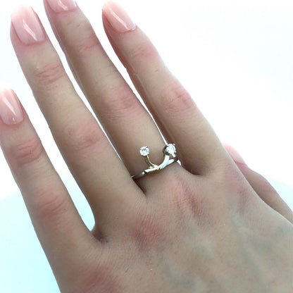 Designer Benchmark 14K Yellow Gold Round Diamond Anniversary Stacking Ring