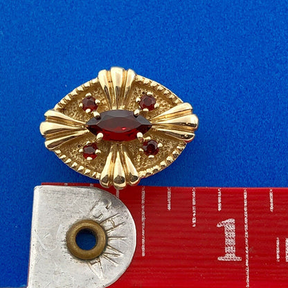 Designer DDH 10K Yellow Gold Garnet January Anniversary Slide Bracelet Charm