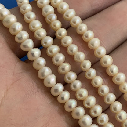 Estate 14K Yellow Gold Ivory Pearl Beaded Necklace