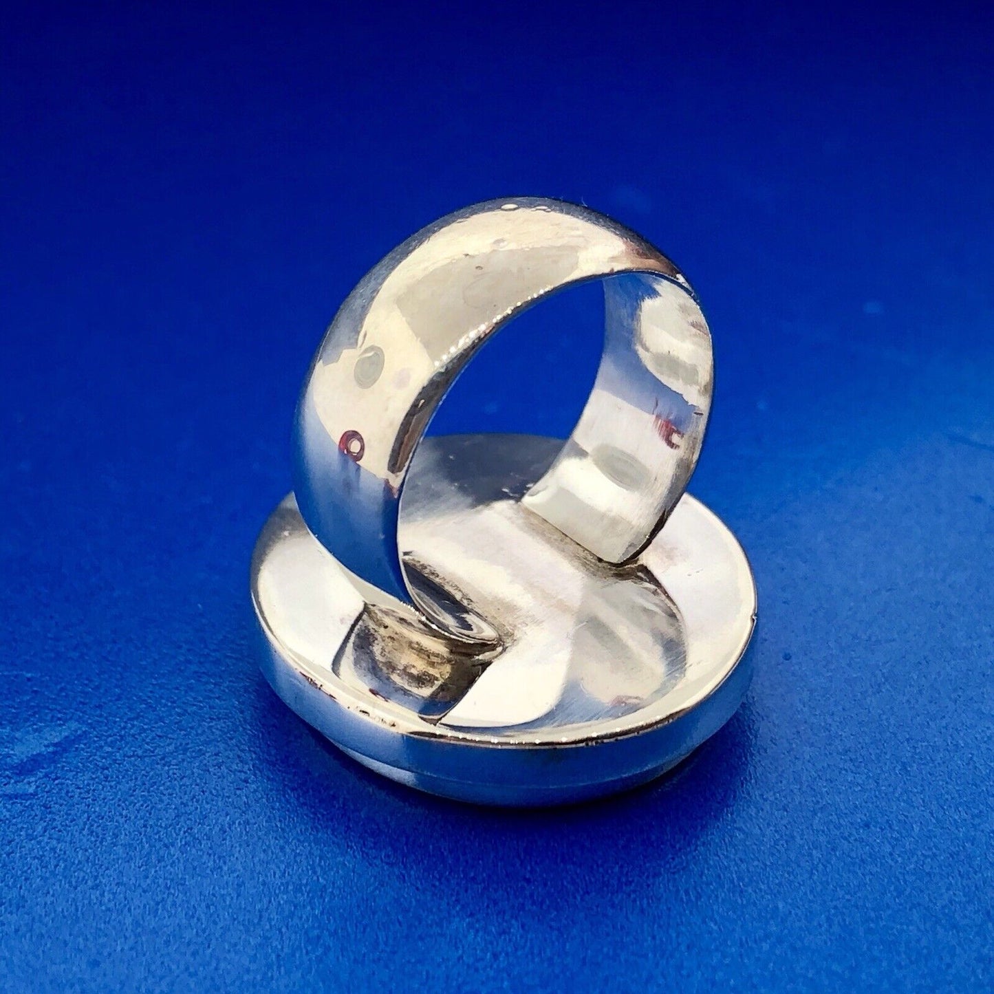 Designer Sterling Silver Natural Shiva Eye Snail Shell Protection Statement Ring