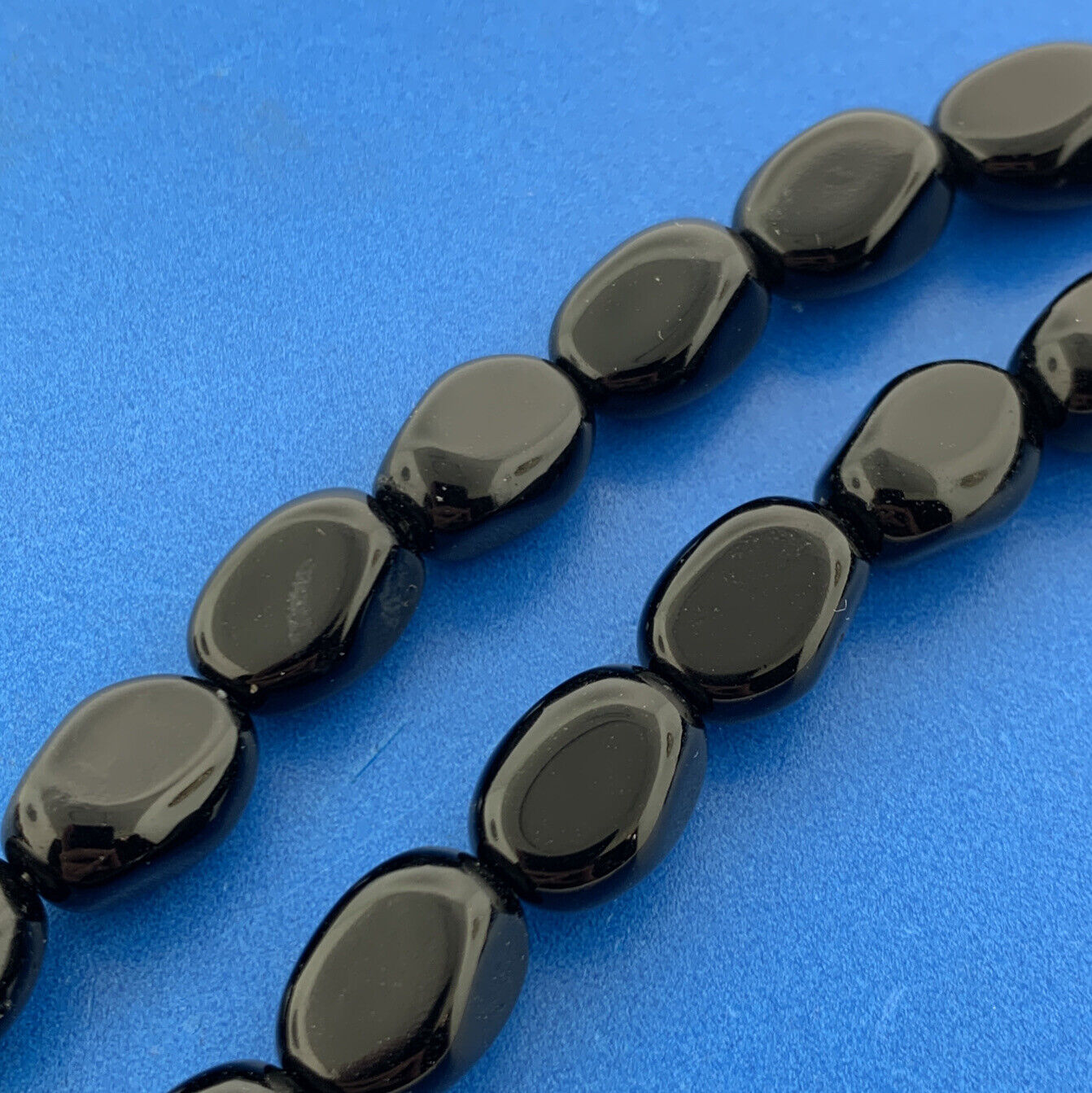 Haute Couture Runway Quality Black Onyx Gold Tone Metal Beads Statement Necklace