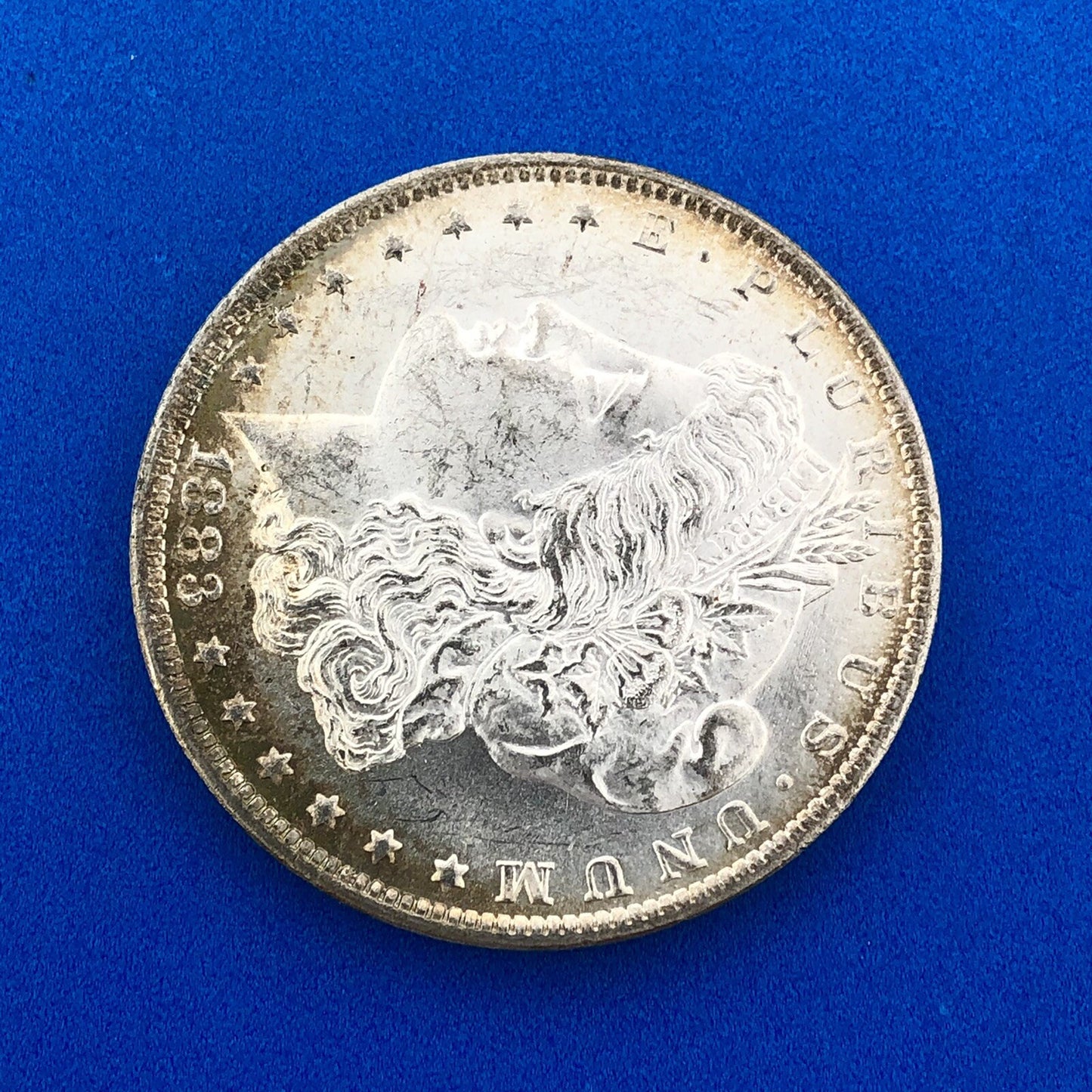 1883 O Morgan Silver Dollar $1 Better Rare Key New Orleans Mint Coin BU Toning