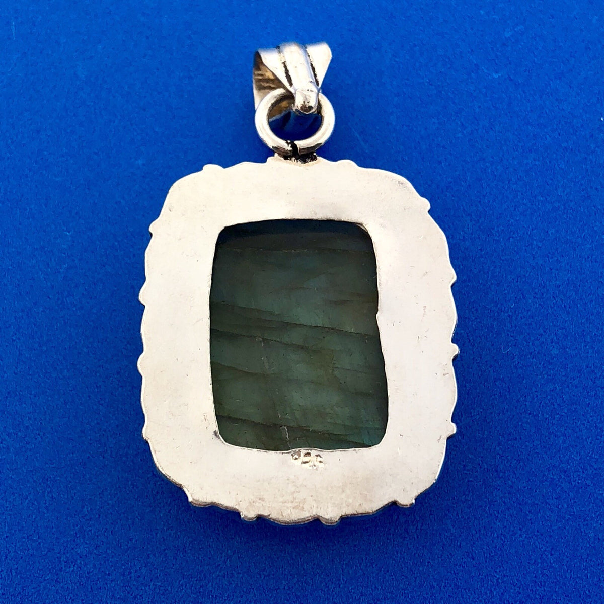 Sterling Silver 925 Labradorite Leo Scorpio Sagittarius Zodiac Stone Pendant
