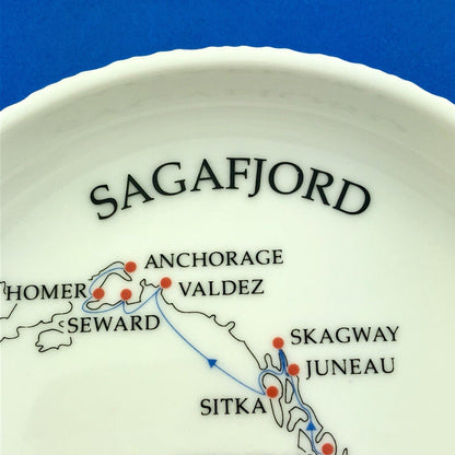 August 15-26, 1991 Cunard Sagafjord Alaskan Cruise Rosenthal Germany Nut Dish