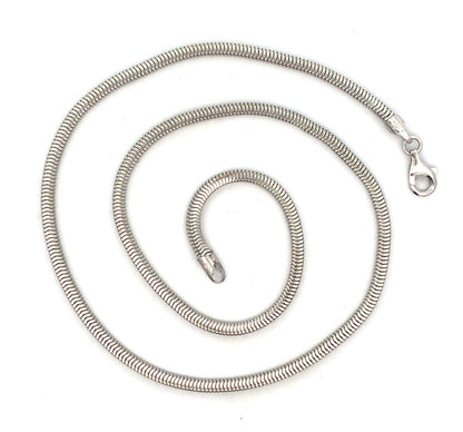 Designer Jacmel Mauritius JCM 925 Sterling Silver Square Snake Chain Necklace