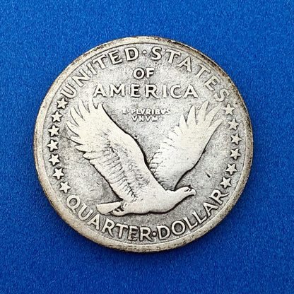 1917 P Silver Standing Liberty Quarter Dollar Type 1 Rare Key Philadelphia Coin