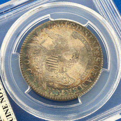 1818 Capped Bust Silver Half Dollar 50c Lettered Edge PCGS Genuine AU Details