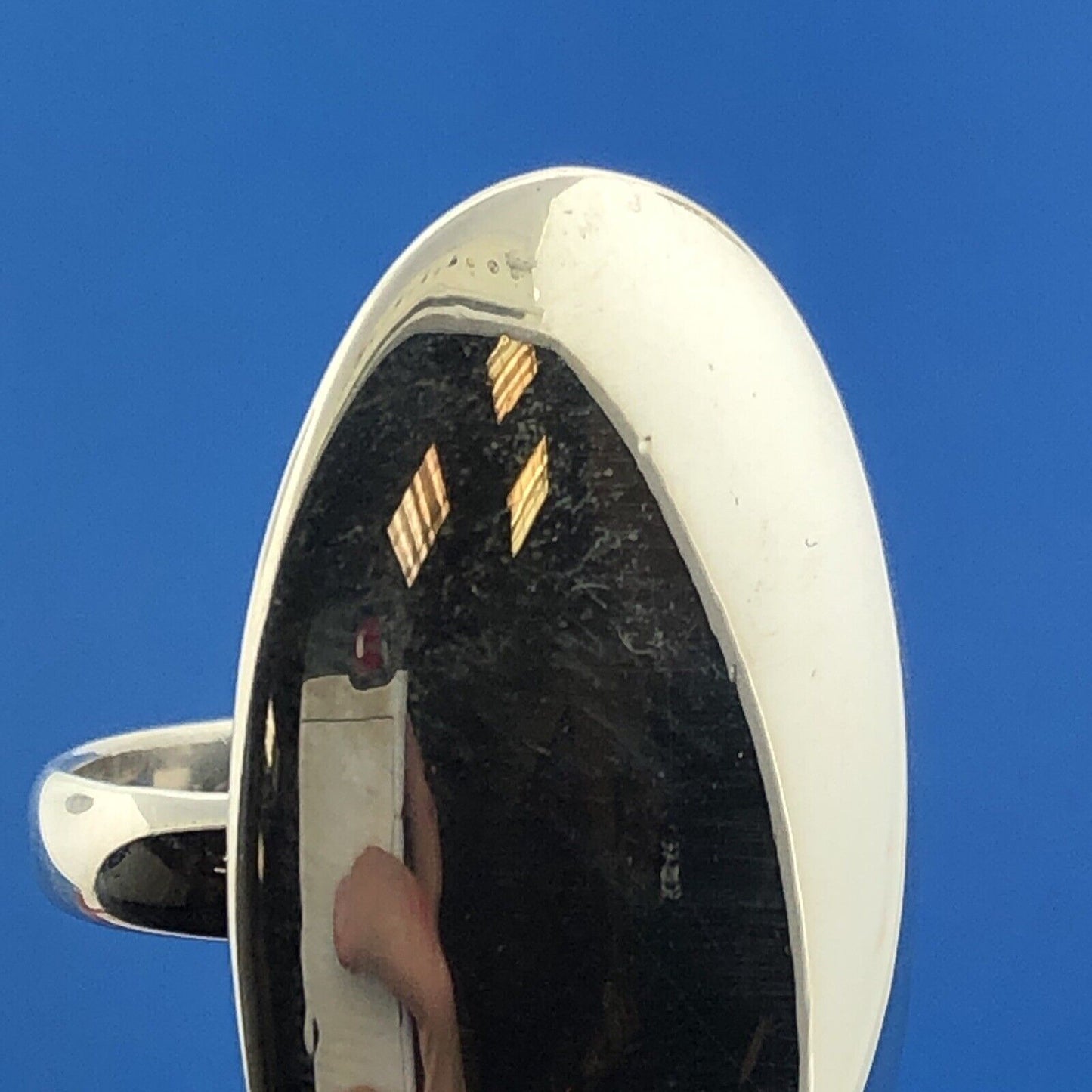 Stunning Sterling Silver 925 Smooth Oval Finger Ring Size 5.75