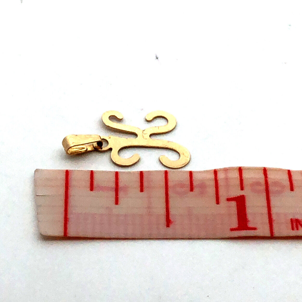 Designer SCC 14K Yellow Gold Letter Initial K Monogram Pendant