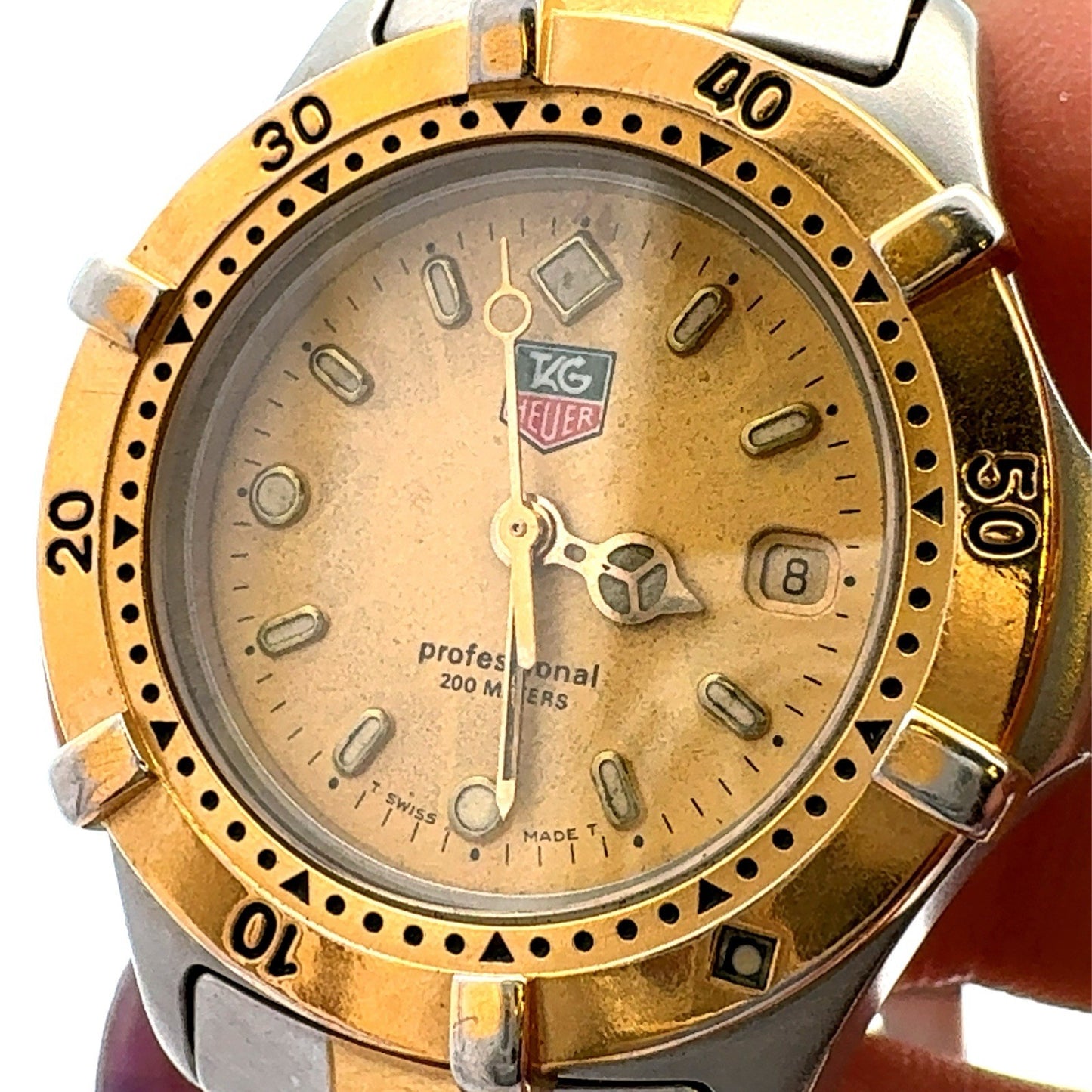 Tag Heuer Professional Two Tone 200 Meter WE1420-R Swiss Made Ladies Wristwatch