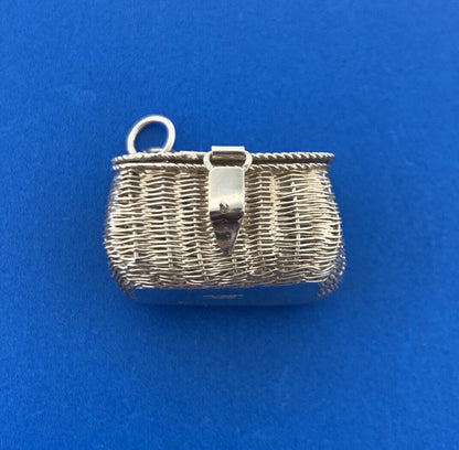 Designer Reo Sterling Silver 925 Opening Picnic Basket Locket Style Pendant