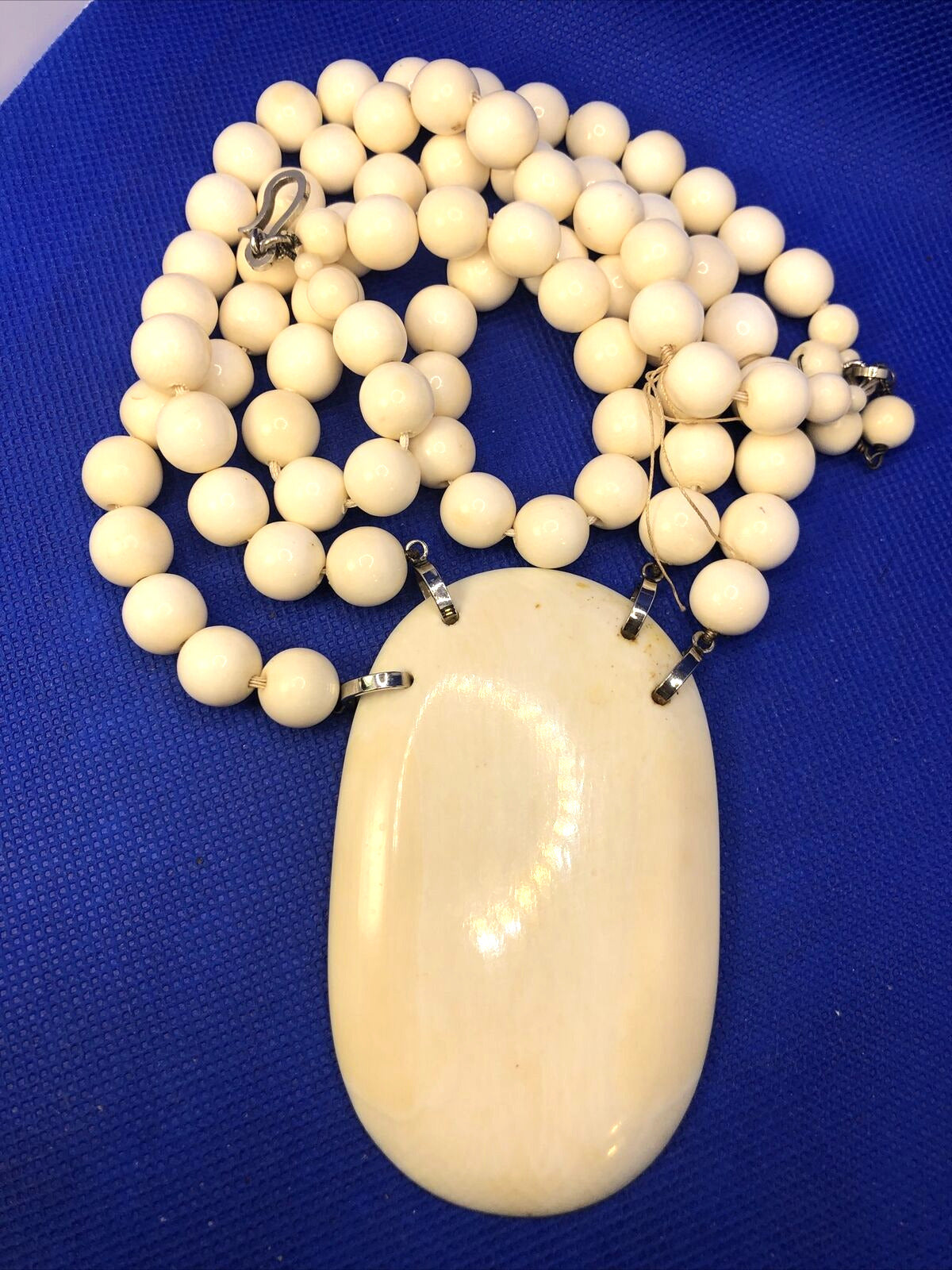 Vintage Art Deco Bakelite Celluloid Bead 3 Piece Lot Necklaces & Cuff Bracelet