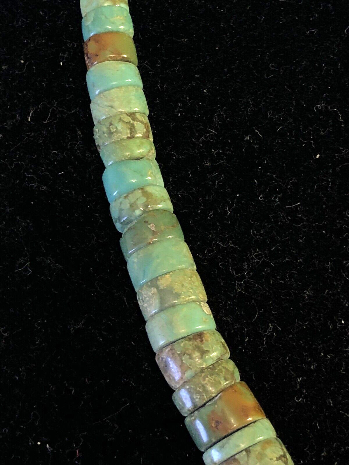 Vintage Native American Artisan Silver Tone Turquoise Beaded Statement Necklace
