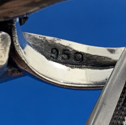 Modernist 925 Sterling Silver Statement Size 6 Bypass Dome Ring