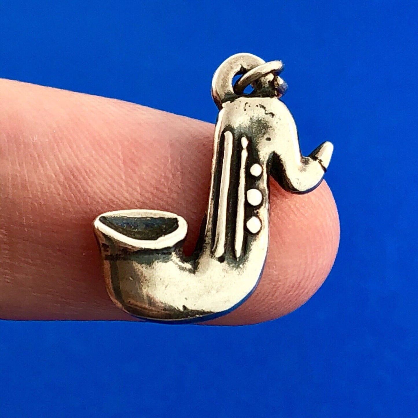 Iconic Jose Balli 925 Sterling Silver Jazz Saxophone New Orleans Charm Pendant