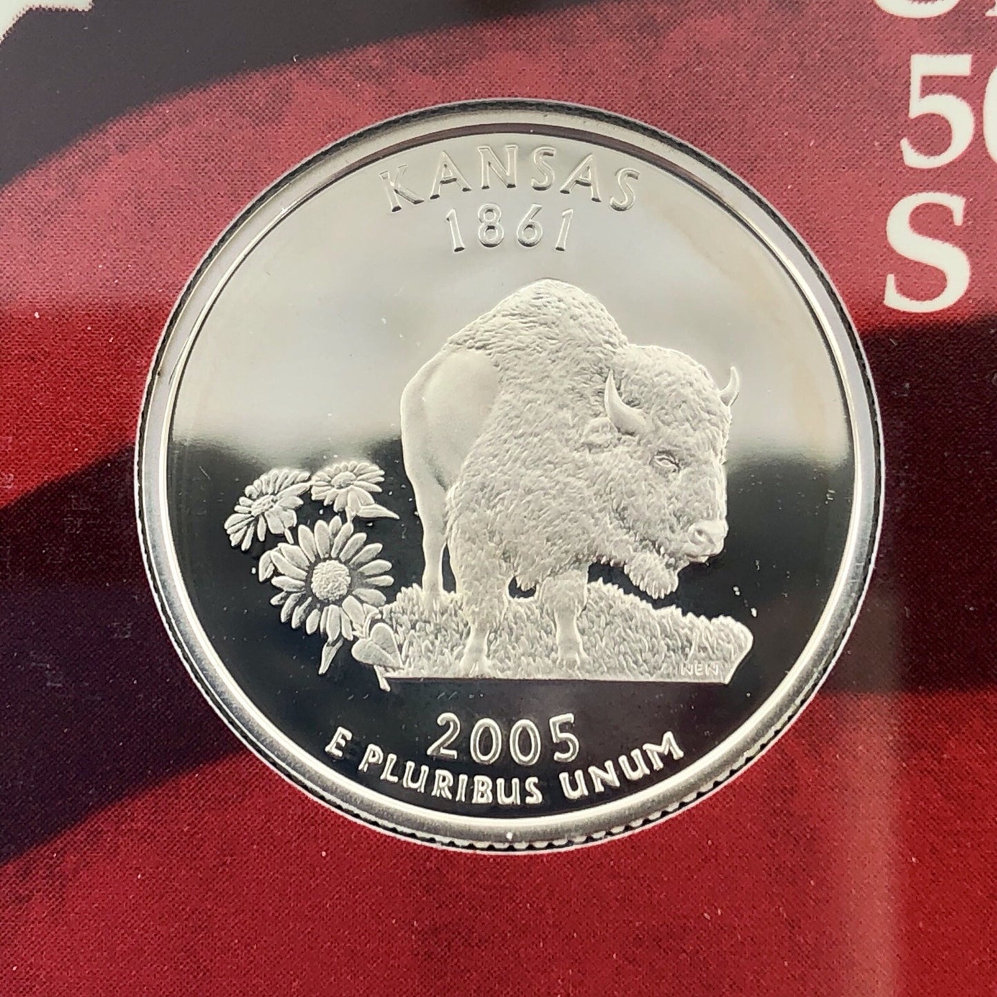 2005 S United States Mint 50 State Quarters 5 Coin Silver Proof Set OMP/COA