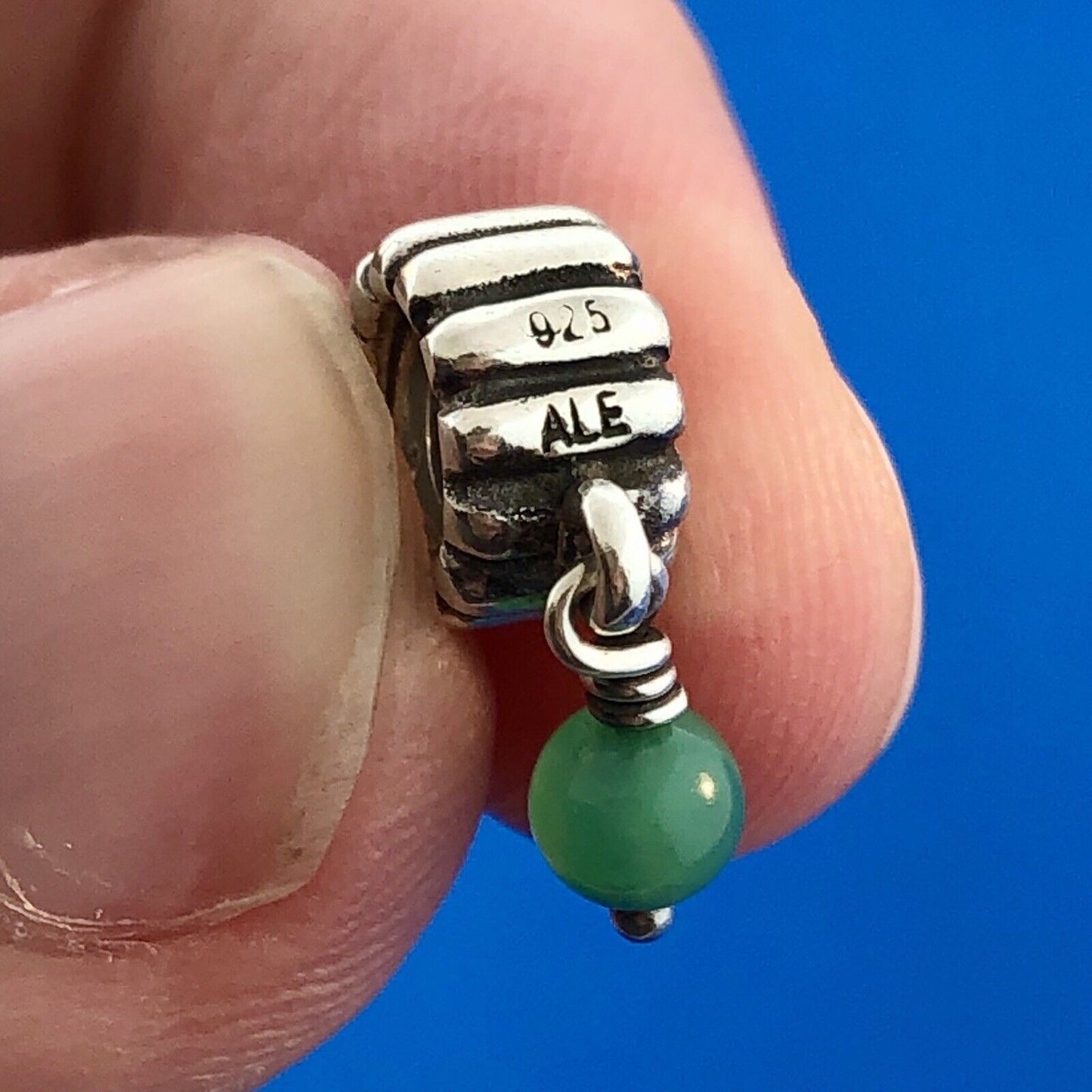 Authentic PANDORA 790166CH 925 Green Chrysoprase May Birthday Retired Bead Charm