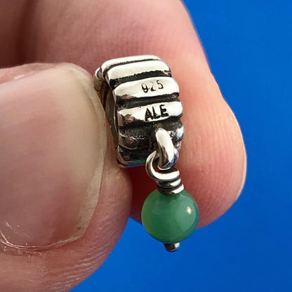 Authentic PANDORA 790166CH 925 Green Chrysoprase May Birthday Retired Bead Charm