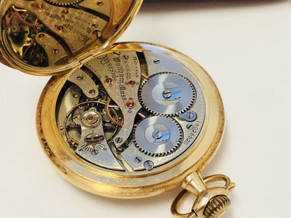 1907 Waltham 14K Gold Riverside Colonial Series Pocket Watch Original Box/COA