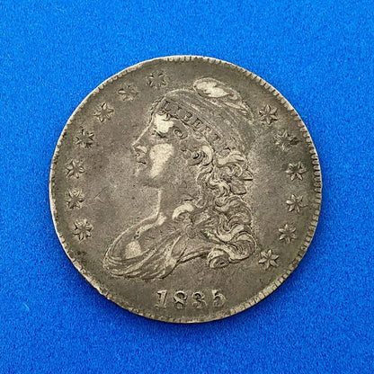 1835 Capped Bust Silver Half Dollar Lettered Edge Better Early Philadelphia Coin