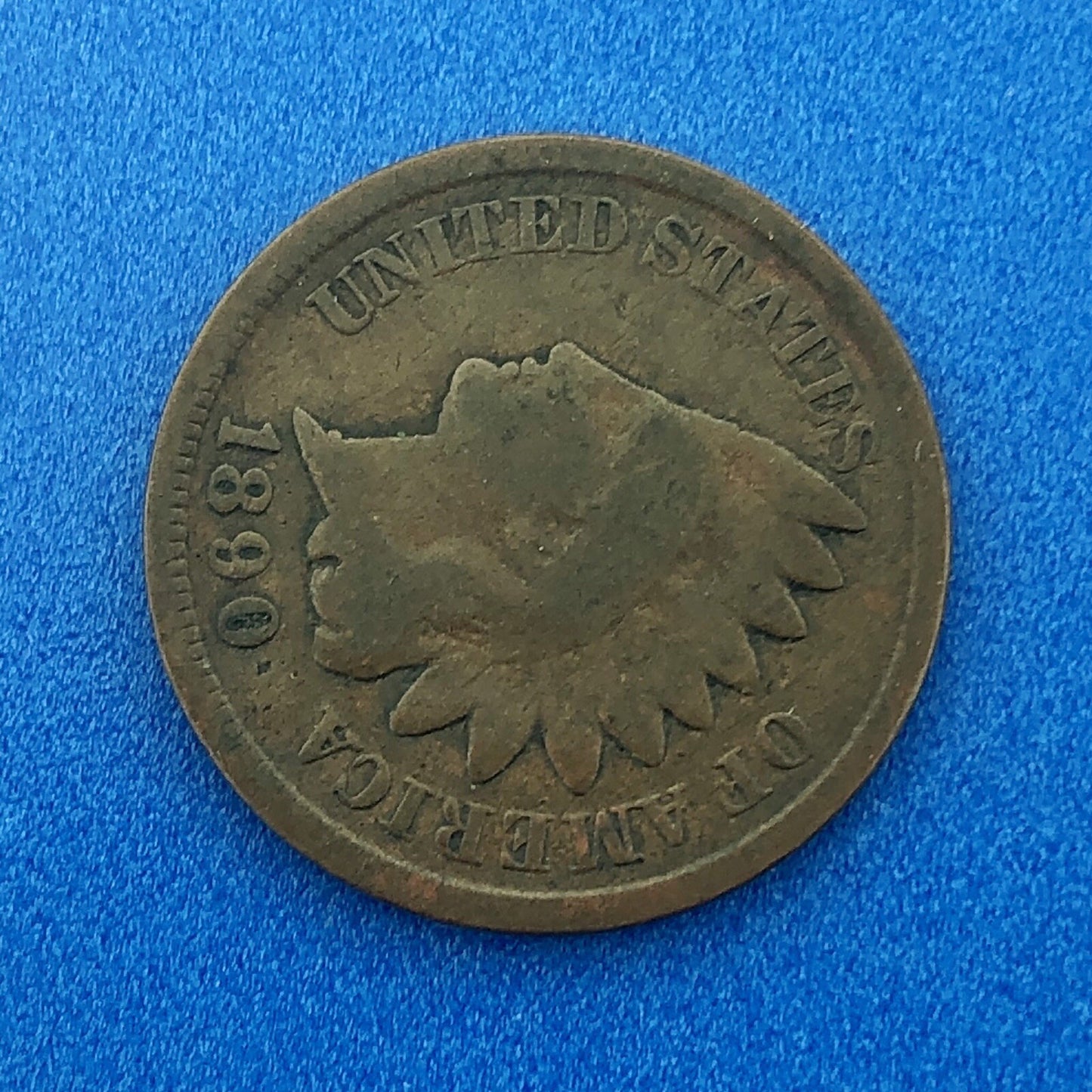 1890 Indian Head One Cent Penny Type 3 Bronze Better Key Philadelphia Coin