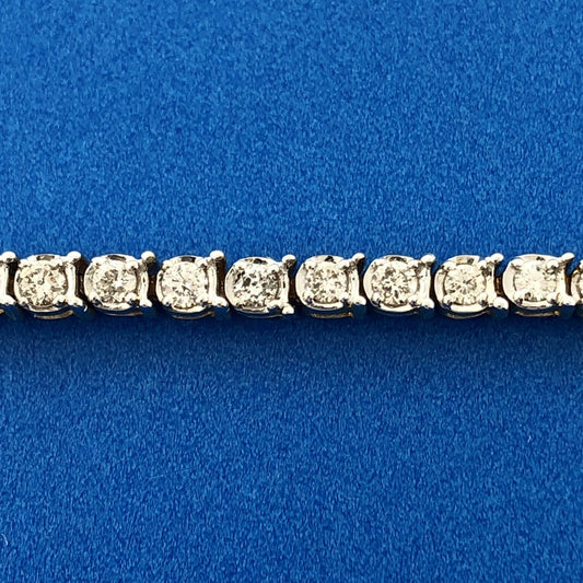 Beautiful 10K Yellow Gold Round Diamond 2.0 TCW Tennis Bracelet New With Tags