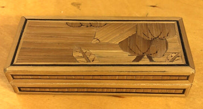 Vintage Bamboo Hand Made Lot Of Two Trinket Boxes