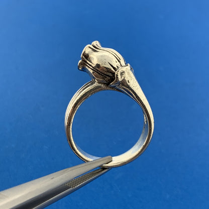 Stunning Sterling Silver 925 Wrapped Tulip Flower Floral Nature Ring Size 7.5