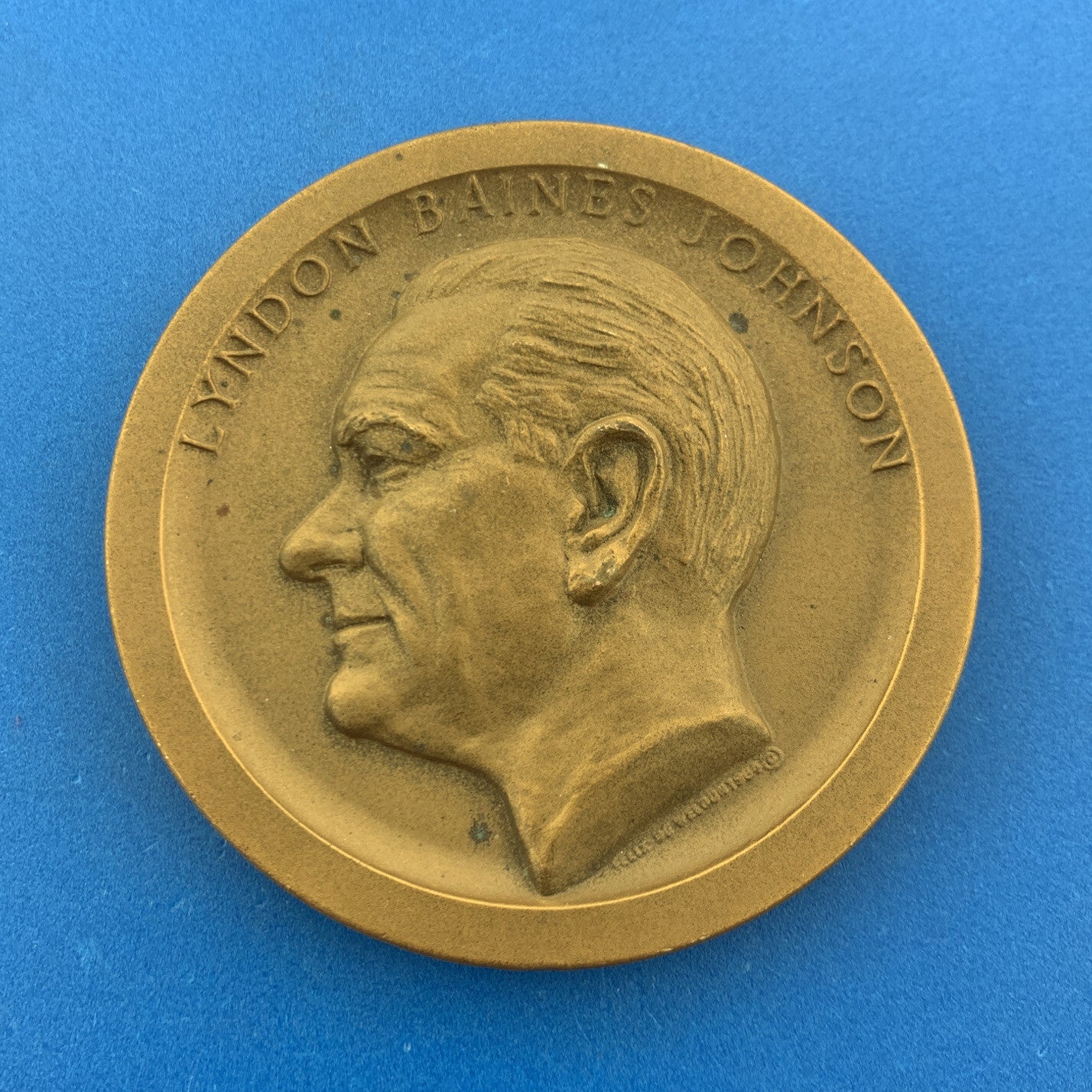 1965 Lyndon Baines Johnson US Treasury Medallic Art Co Bronze Inauguration Medal