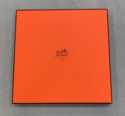 Hermes Carre 90 100% Silk Paris P Ledoux Cosmos Orange/Ylw Neckerchief Scarf