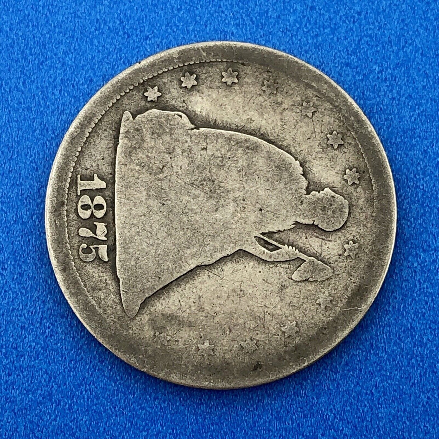 1875 S Silver Seated Liberty Twenty Cent Piece 3 Year Type San Francisco Coin