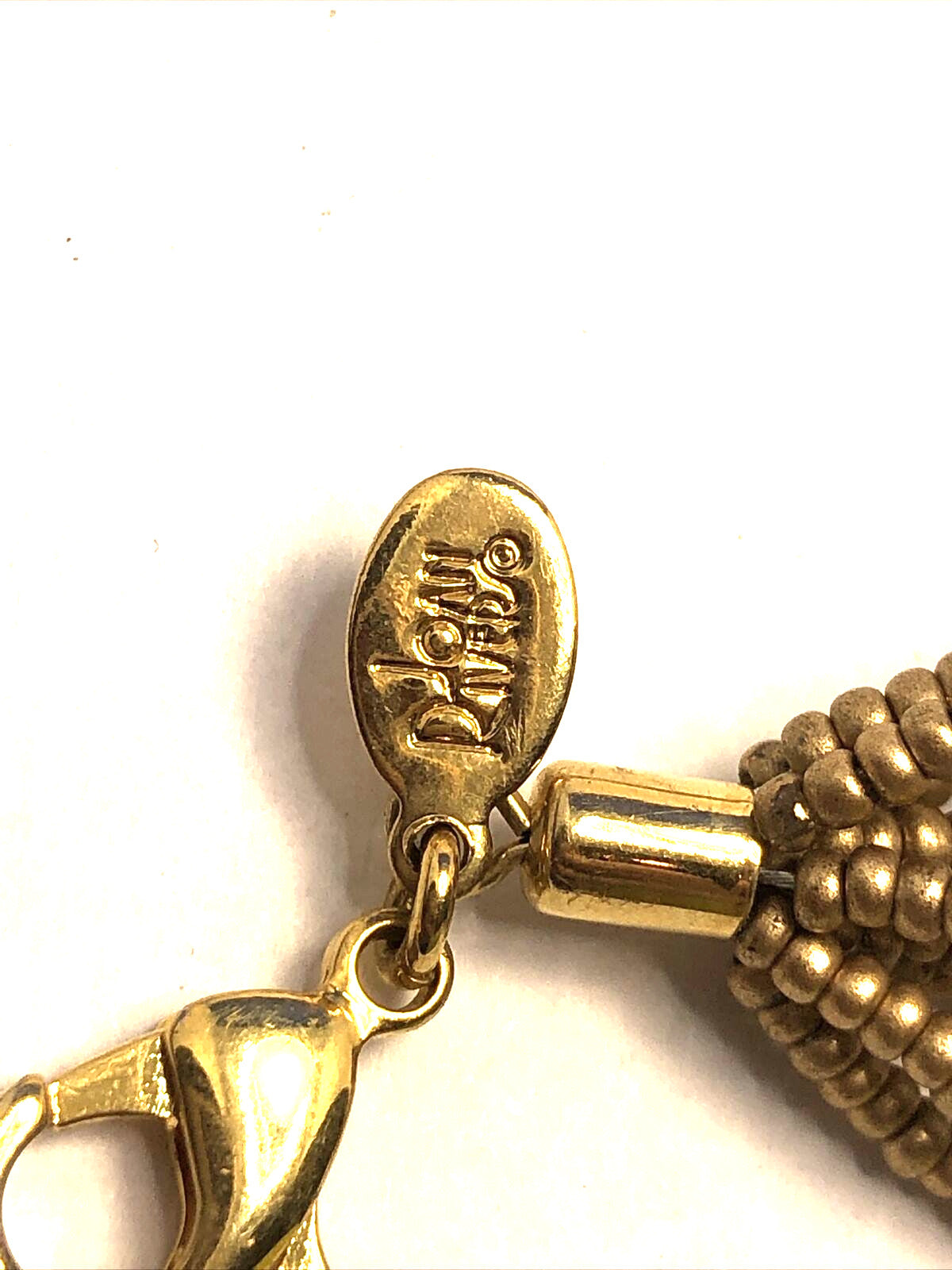 Joan Rivers Gold Tone Beaded 10-Strand Metal Disc Statement Necklace