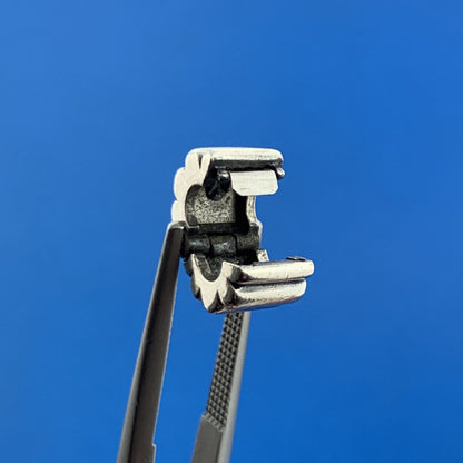 Authentic PANDORA 925 Sterling Silver Ribbed Bracelet Clip Charm 790163 Retired