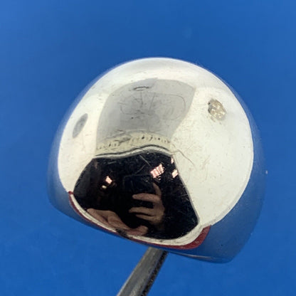 Designer 925 Sterling Silver High Polished Smooth Dome Statement Ring