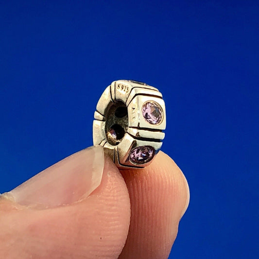 Authentic Pandora Sterling Silver 925 Pink CZ Trinity Spacer Charm #790368PCZ RT