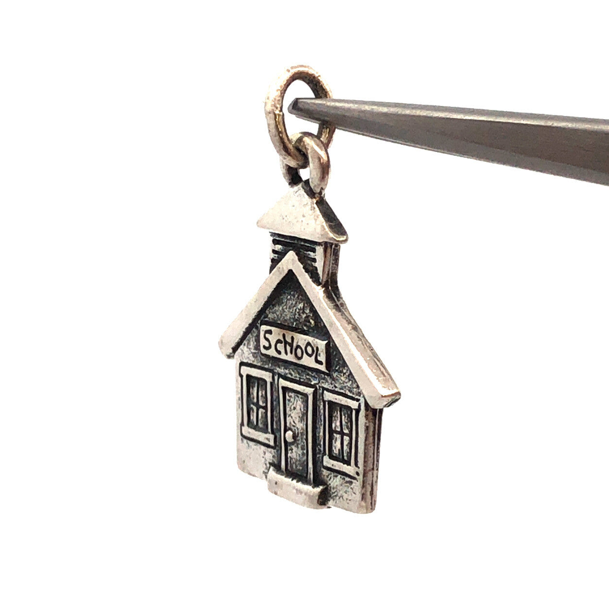 Retired Designer James Avery 925 Sterling Silver School House Pendant