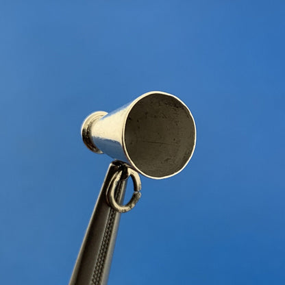 Retro Designer 925 Sterling Silver Megaphone Cheerleader Bracelet Pendant Charm