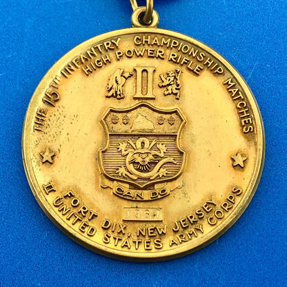 1967 US Army Corps Fort Dix NJ 15th Infantry Championship Matches Award Medal