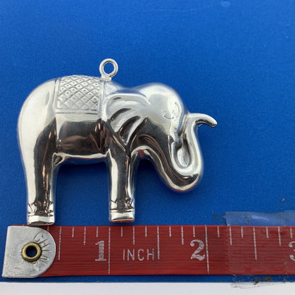 Stunning Sterling Silver 925 Elephant Animal Holiday Ornament