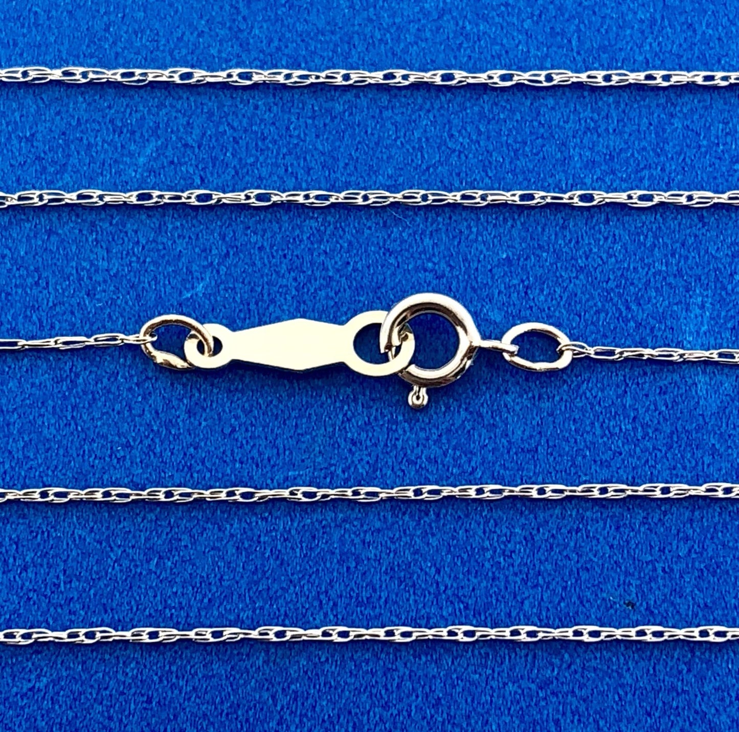 10K White Gold Diamond JCM Pendant 14K White Gold Chain Sweetheart Necklace