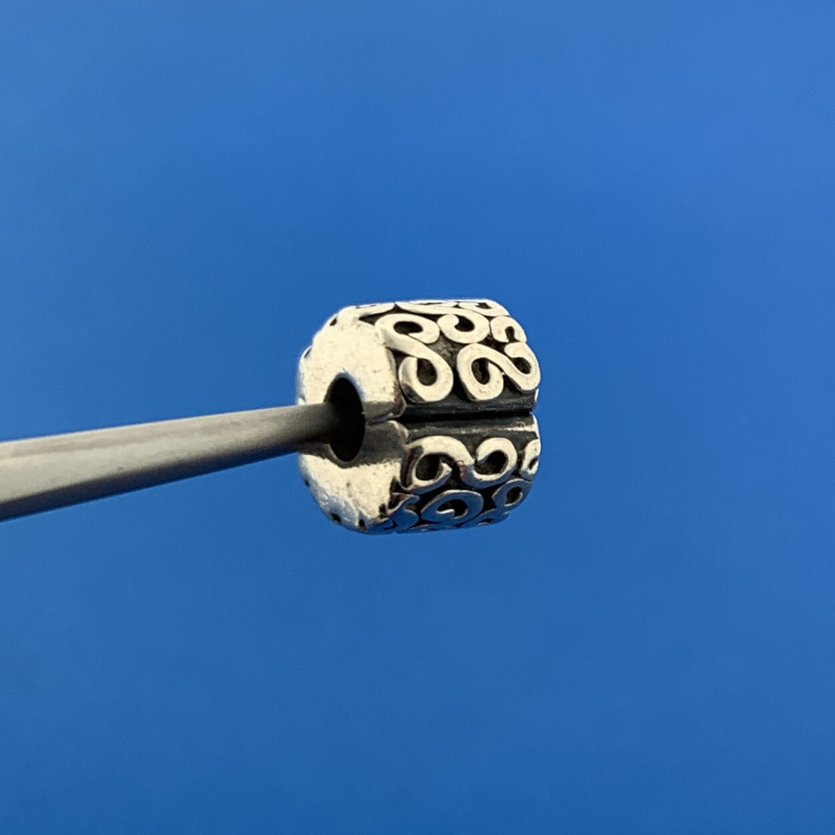 Authentic PANDORA 925 Sterling Silver FANCY S 790388 Slide Bracelet Clip Charm