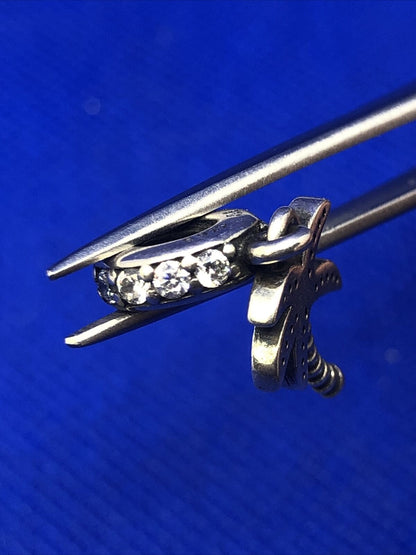 Pandora ALE 925 Sterling Silver Cubic Zirconia CZ 791540 Palm Tree Dangle Charm
