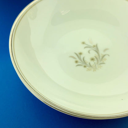 Retired Noritake Ardis China 5 1/2" Platinum Tab Fruit Dessert Bowl TWO Pc Set