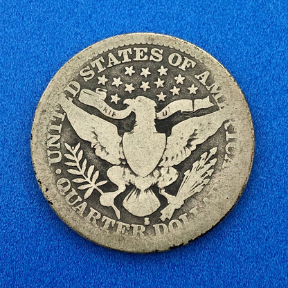 1914 S Silver Barber Quarter Better Key Date San Francisco Coin Rare Scarce