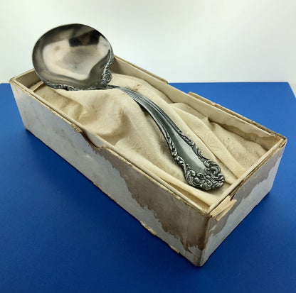 Vintage 1901 Oneida Community Triple Plate Avalon Soup Sauce Ladle Original Box