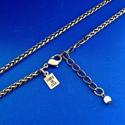 Desert Heart Designs Sterling Silver 925 Hollow Wheat Link Signature Necklace