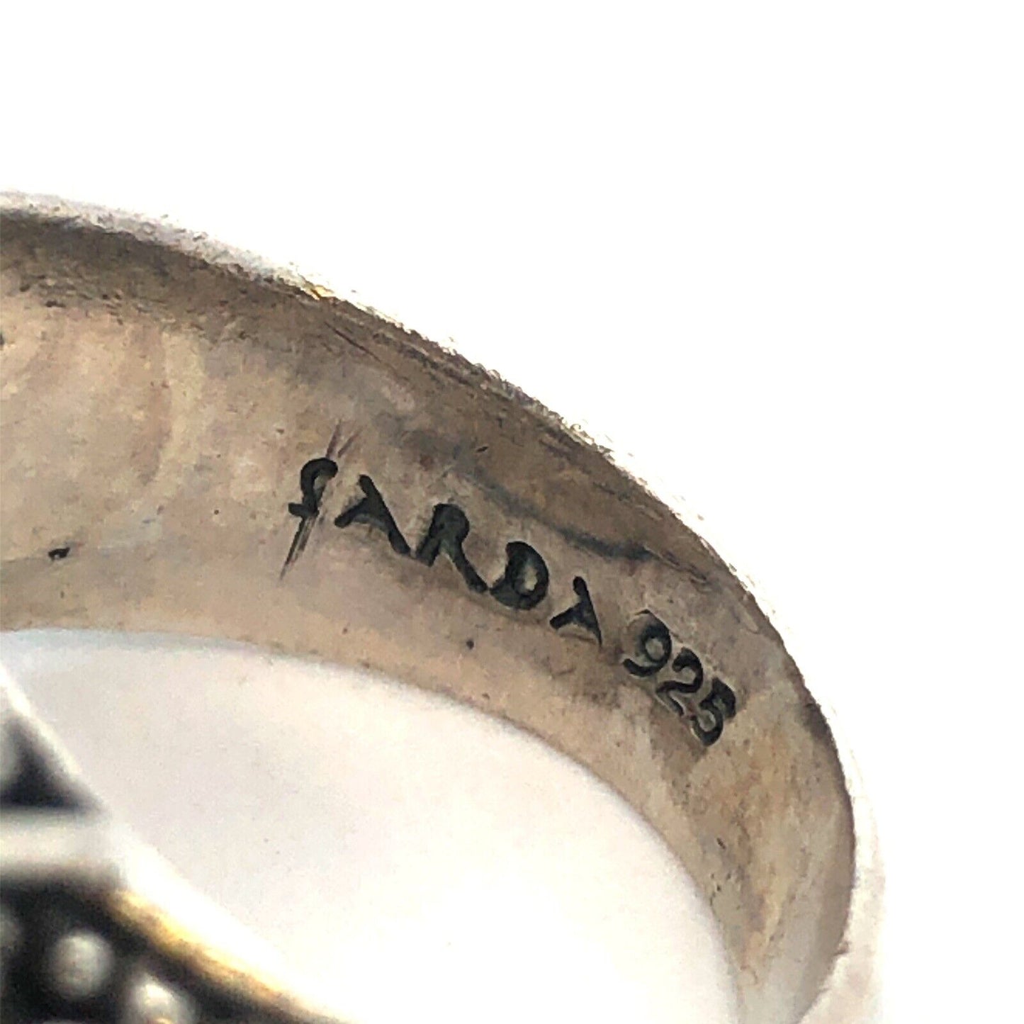 Designer Sarda 925 Sterling Silver Smoky Topa Filigree Square Statement Ring