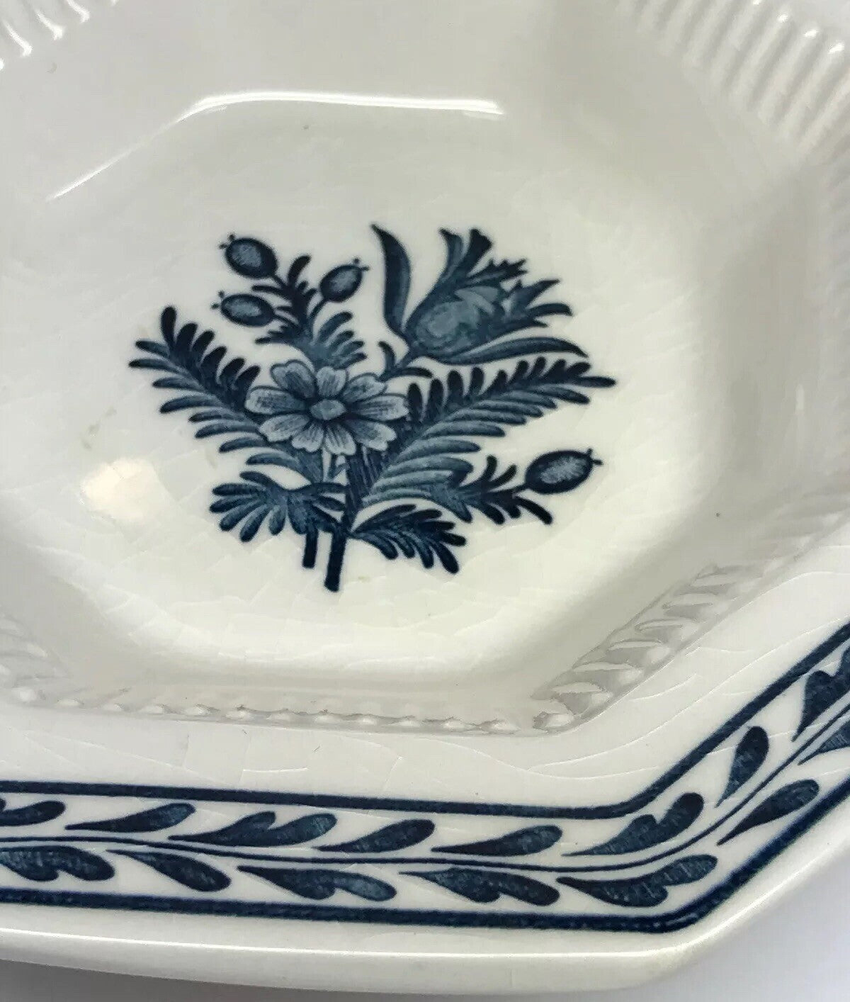 Vintage Interpace Blue Tulip Japan Independence Ironstone Small Fruit Bowl