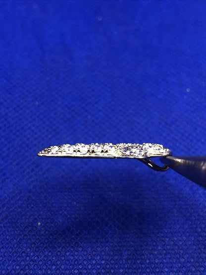 Designer Cubic Zirconia 925 Sterling Silver Religious Communion Cross Pendant