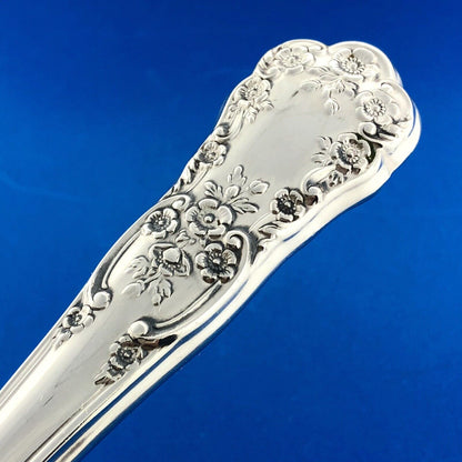 Gorham Buttercup 925 Sterling Silver Handle Salad Serving Wooden Spork 11"